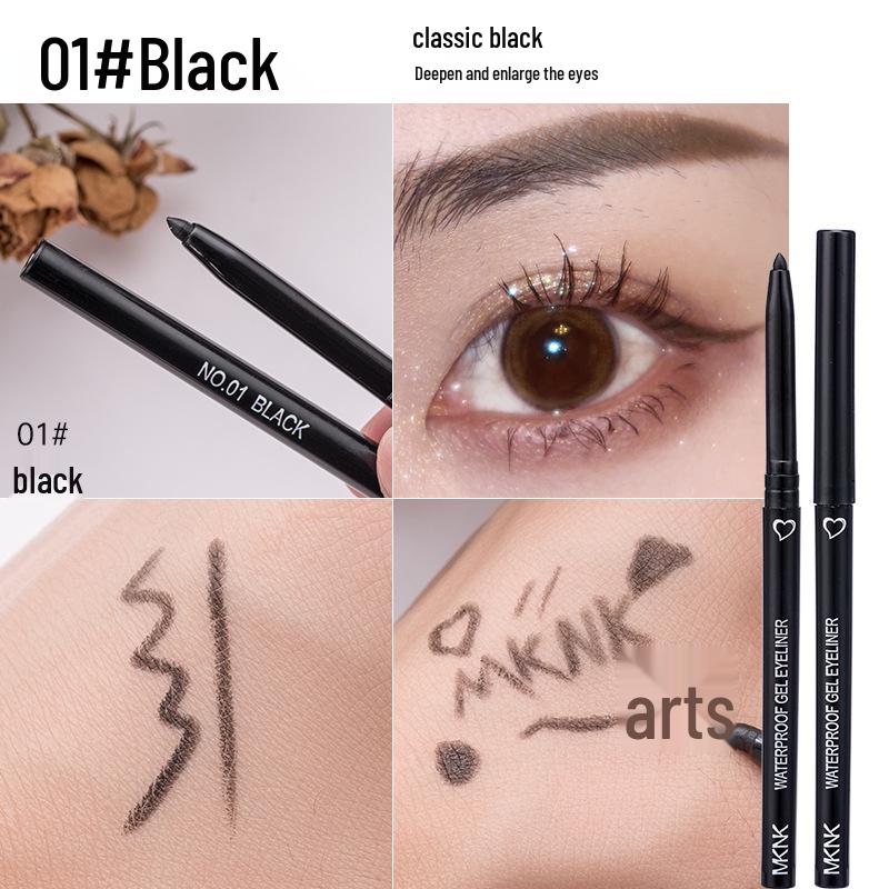 Automatic Colored Waterproof Eyeliner Gel Pencil - 6 Colors, Easy Application for Beginners