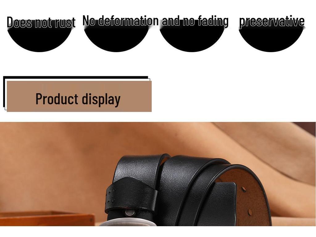 Men's Genuine Leather Pin Buckle Cowhide Retro Belt