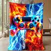 Gaming Controller In Water Theme Blanket Lightweight Warm Flannel Blanket Decorative Throw Blanket for Home Decoration