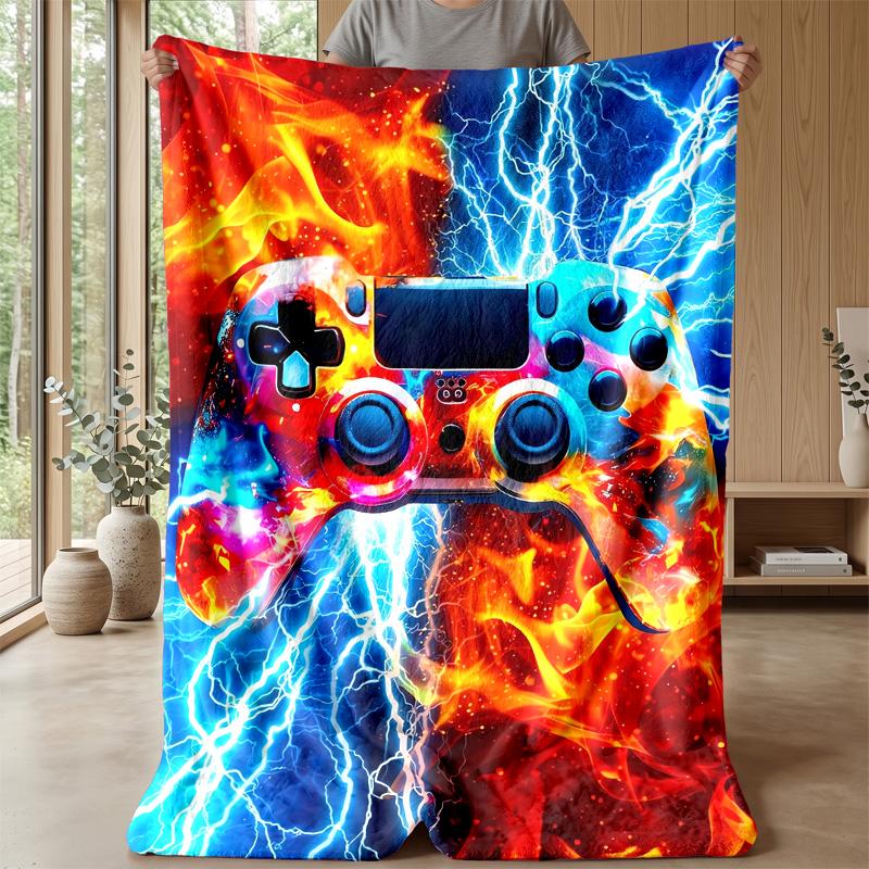 Gaming Controller In Water Theme Blanket Lightweight Warm Flannel Blanket Decorative Throw Blanket for Home Decoration