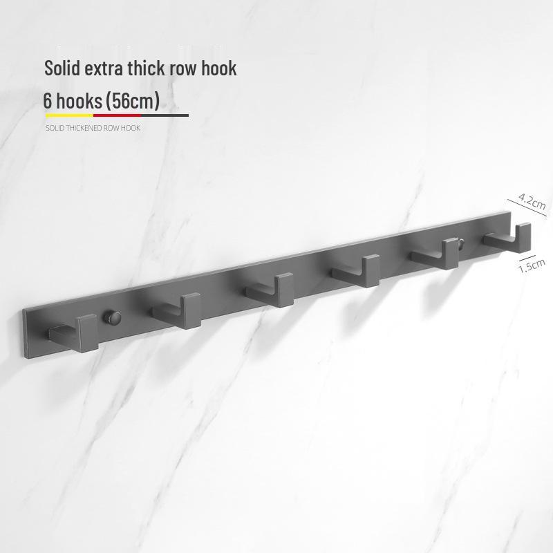 Space-Saving Aluminum Door & Wall Hook for Coats and Hats