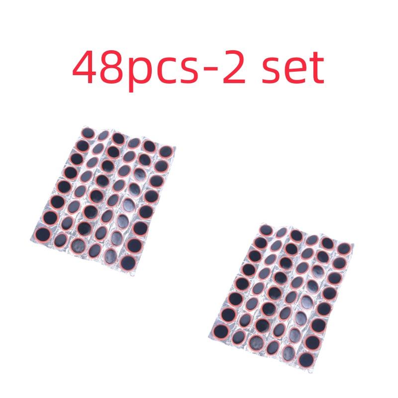 48pcs Tire Patch Rubber Bike Tyre Repair Pad Portable Tire Inner Tube Pad Bicycle Repair Accessory