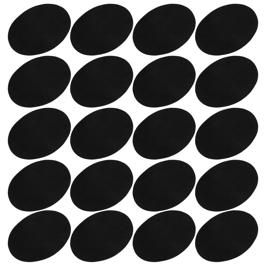 10 Pairs Iron Patches Flocking Adhesive Oval Sleeve Elbow Knee Cloth Repair DIY Decoration10 Pairs of Black
