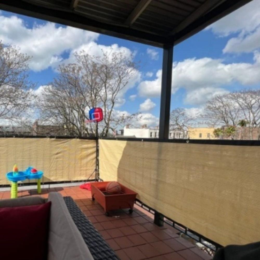 Dust-proof Balcony Fence Privacy Shade Screen Thickened Windscreen Mesh Cover Car Shed Awning
