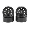 4PCS RC Beadlock Wheel Hub 1.9in Iron Wear Resistant Reusable RC Wheel Hub for Replacement Black