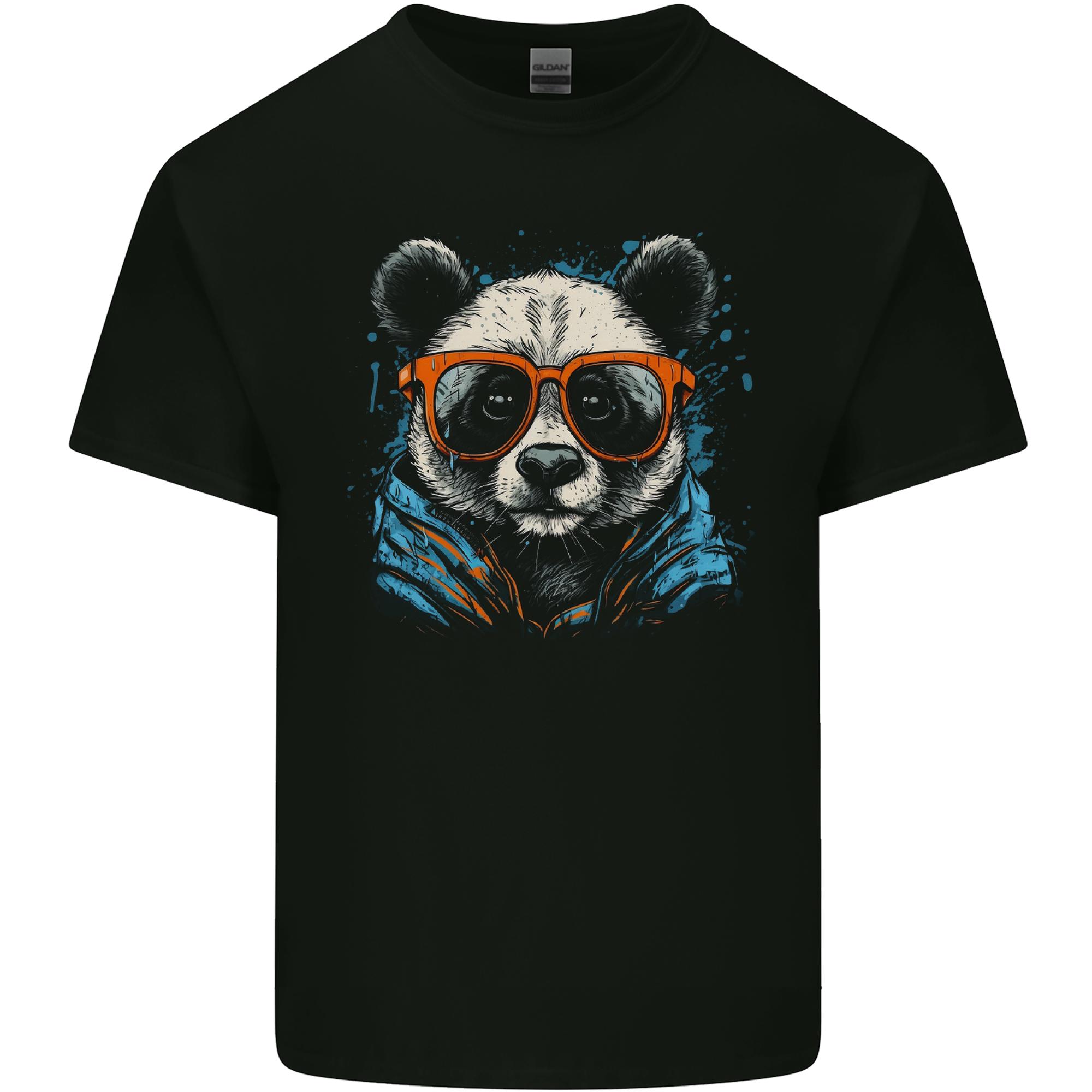 A Cool Panda Wearing Glasses Unisexs Light Cotton TShirt S