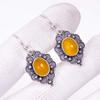 Yellow Onex Gemstone 925 Solid Sterling Silver Earrings Beautiful Earring For Birthday Gift