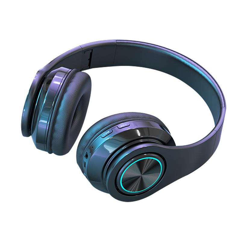 B39 Over-Ear Bluetooth Headphones with Cool Light Effects, Card Slot, and Enhanced Sound Quality for Men, Women & Students