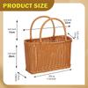 Empty And Versatile Woven Basket with Handle, Made of Imitation Rattan, Ideal for Fruit, Eggs,