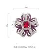 Cross Border Ruby Three Dimensional Petal Ring Full Sapphire Zircon Retro Simulation Color Treasure