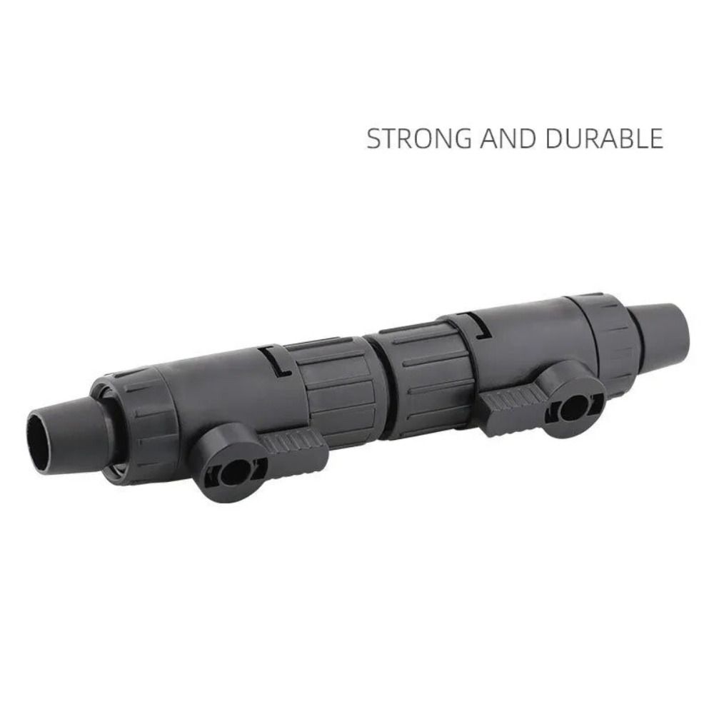 Plastic Double Tap Quick Release Connector Black Water Control Valve Hoses Connector  Aquarium