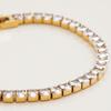 Youthway Full Zirconia Setting Strap Buckle Tennis Chain Bracelet Stainless Steel Classic Trendy Zirconia Bracelet