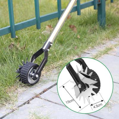 Manuelles Rad-Drehkantenstecher Rasenkantenstecher Gras-Unkrautkantenstecher mit Polstergriff für Gartenwege Bürgersteige Einfahrten und Landschaftsgestaltung