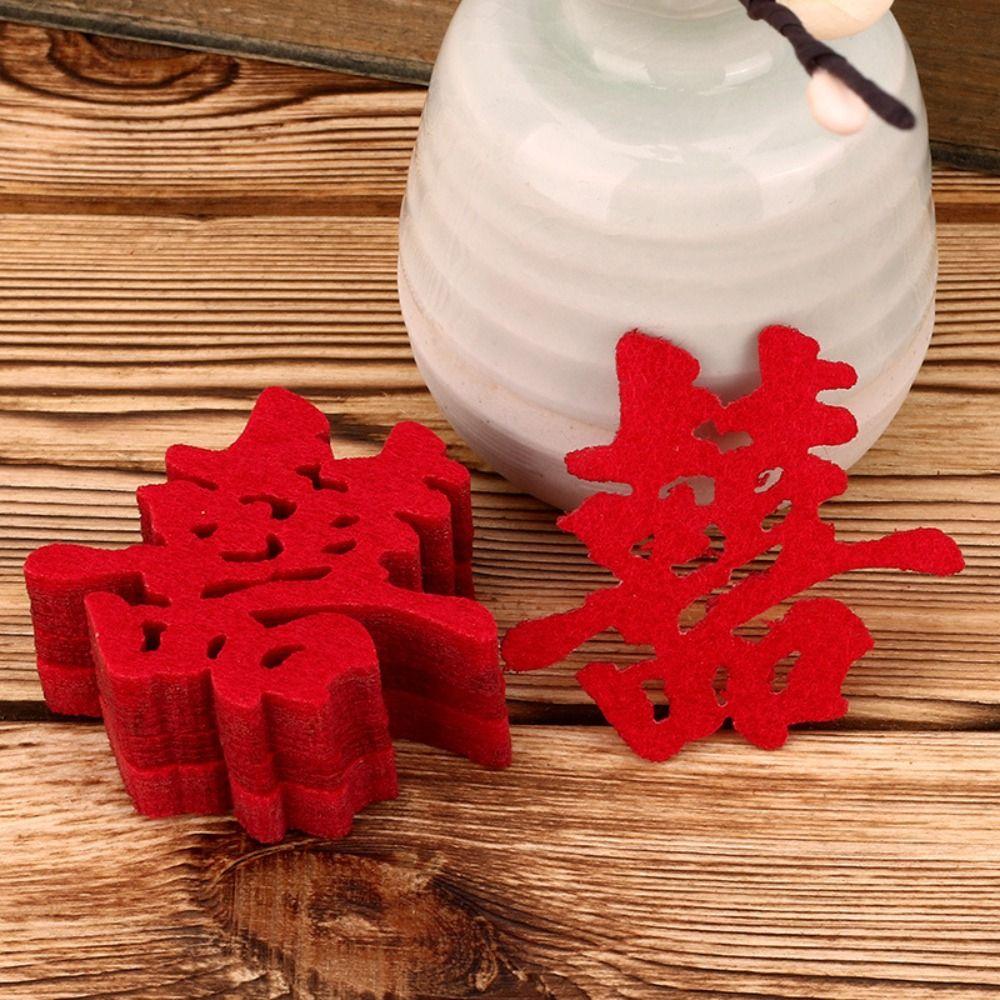 Double Happiness Mini Happiness Love Stickers Chinese Style Wedding Happiness Confetti  New year