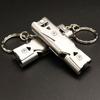 6 Colors High Decibel Whistle Stainless Steel Camping Hiking Tool Double Pipe Whistle  Outdoor Tool
