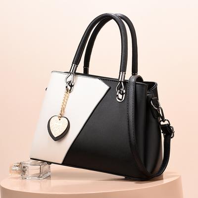 Módna dámska kabelka s farebnými blokmi Veľkokapacitná klasická crossbody taška Luxusná značka Dizajnová taška cez rameno Taška na dochádzanie