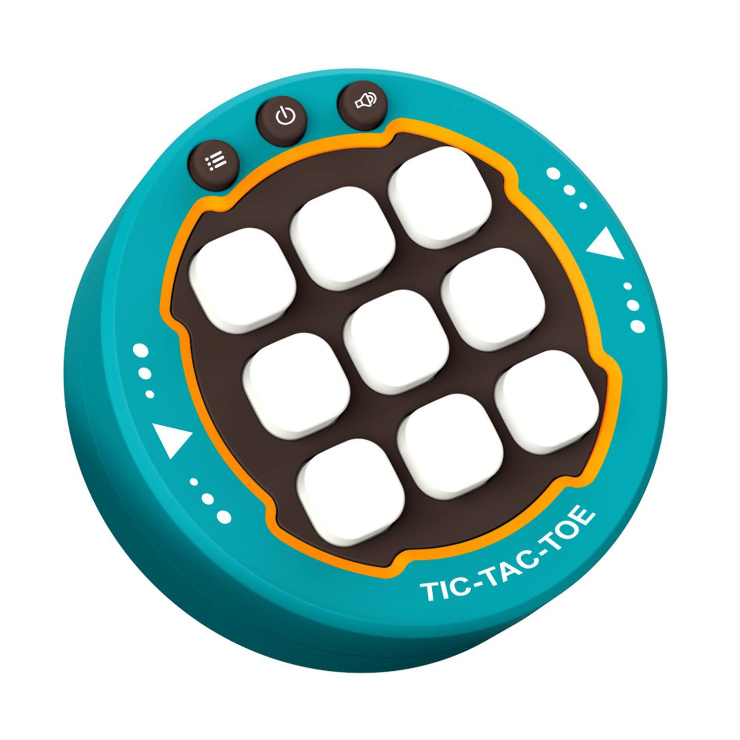 Portable Tic Tac Toe Game Console - Handheld Electronic Puzzle for  Ages, Travel Toys with Memory Training & Montessori Gifts синий