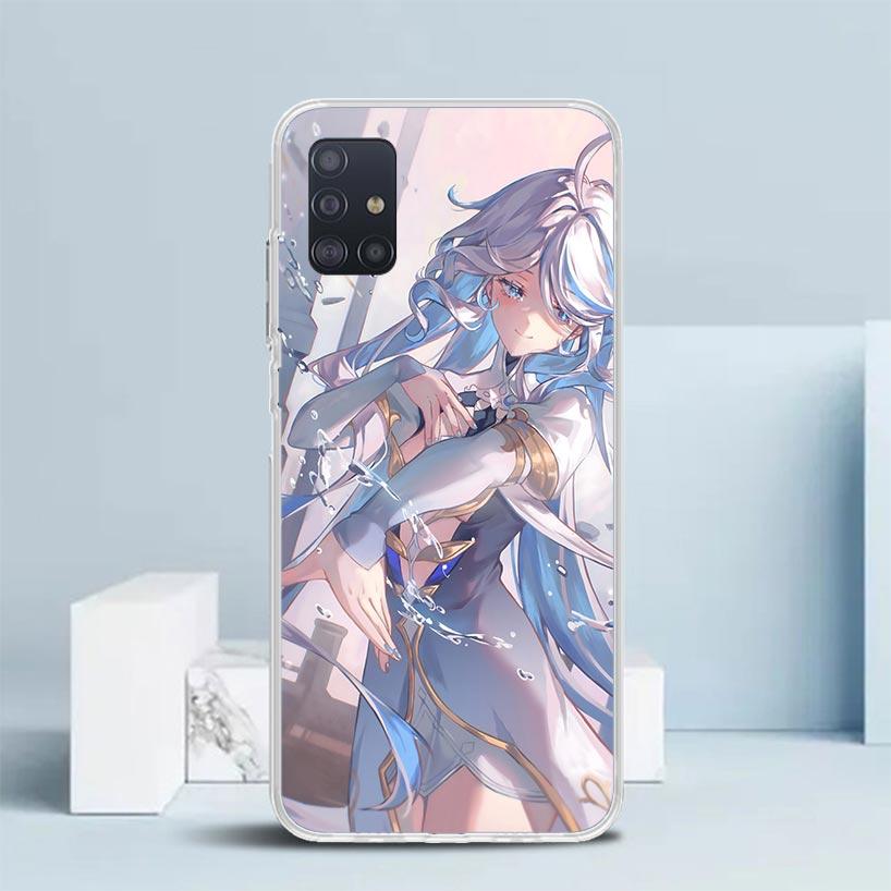 Cute Furina Genshin Impact Soft Cover for Samsung Galaxy A12 A22 A32 A52 A72 A02S Phone Case Note 20 Ultra 10 S10 Plus A51 A71 A