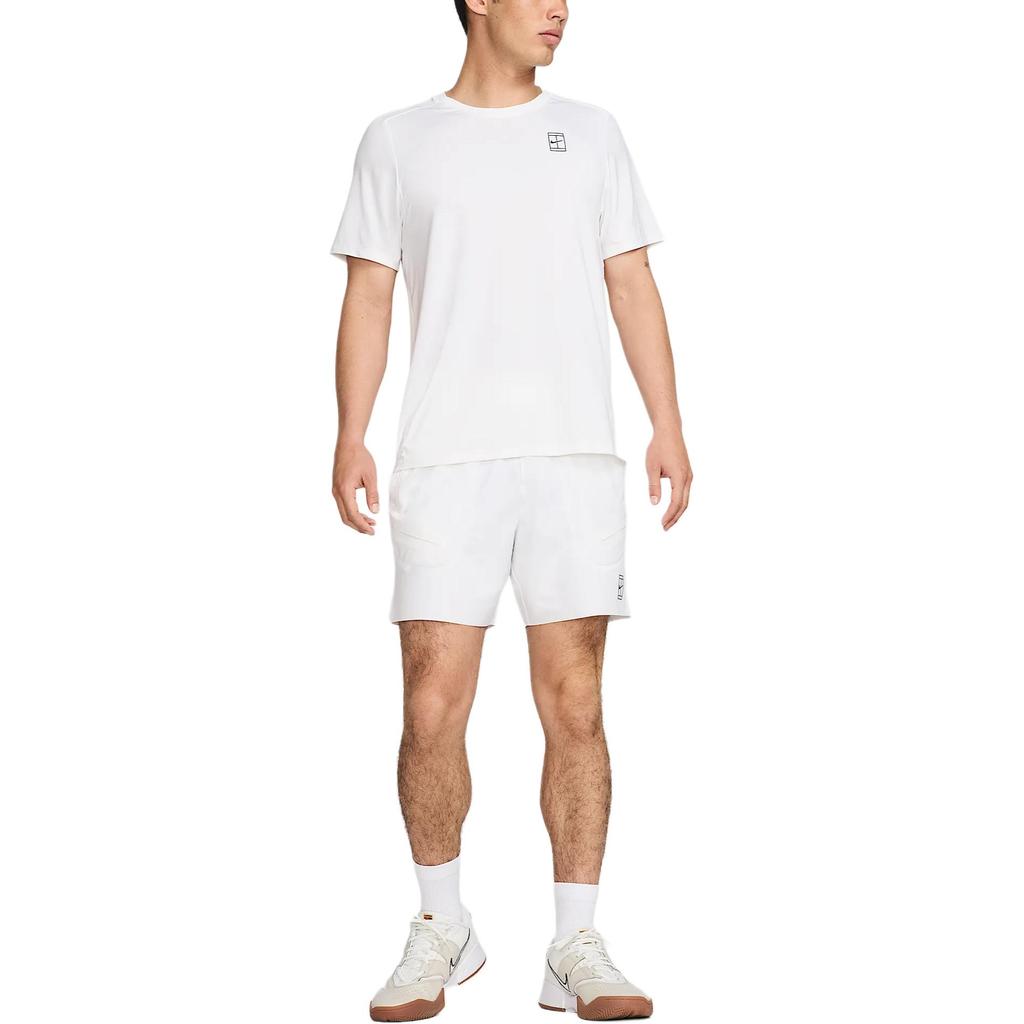 New Nike AdvantageDri Fit Tennis Bottom Men's White/Black FZ6914-100