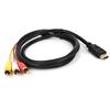 כבל ממיר אות יציב Plug Play נגד הפרעות תאימות רחבה שידור שמע 1080P כבל מתאם וידאו HDMI-תואם ל-3 RCA