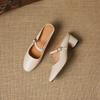 Krazing Pot sheepskin mules Summer Size 42 round Toe slip on Women Shallow Pumps