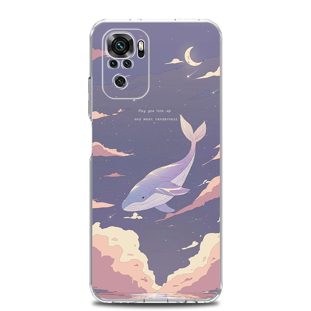 INS Japan Sunset Scenery Clear Phone Case For Xiaomi Redmi Note 12 5G 9S 9 8 10 11 Pro+ 9T 8T 10C 9C 9A 7 Pro Soft Back Cover