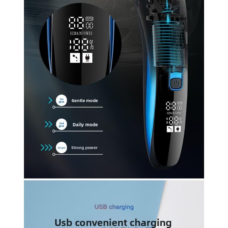 Electric Hair Clipper with USB Charging for Two Uses - A Convenient Household Electric Shaver with LCD Display