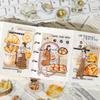 100 Sheets/box Bread Coffee Dessert Pattern Sticker For Hand Account Collage Material DIY Diary Notes Message Decoration