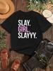 SLAY GIRL SLAY Imprimeu cu Litere Harajuku Mânecă Scurtă Casual Tricou Femei Îmbrăcăminte Topuri Street Tricouri Haine Estetice
