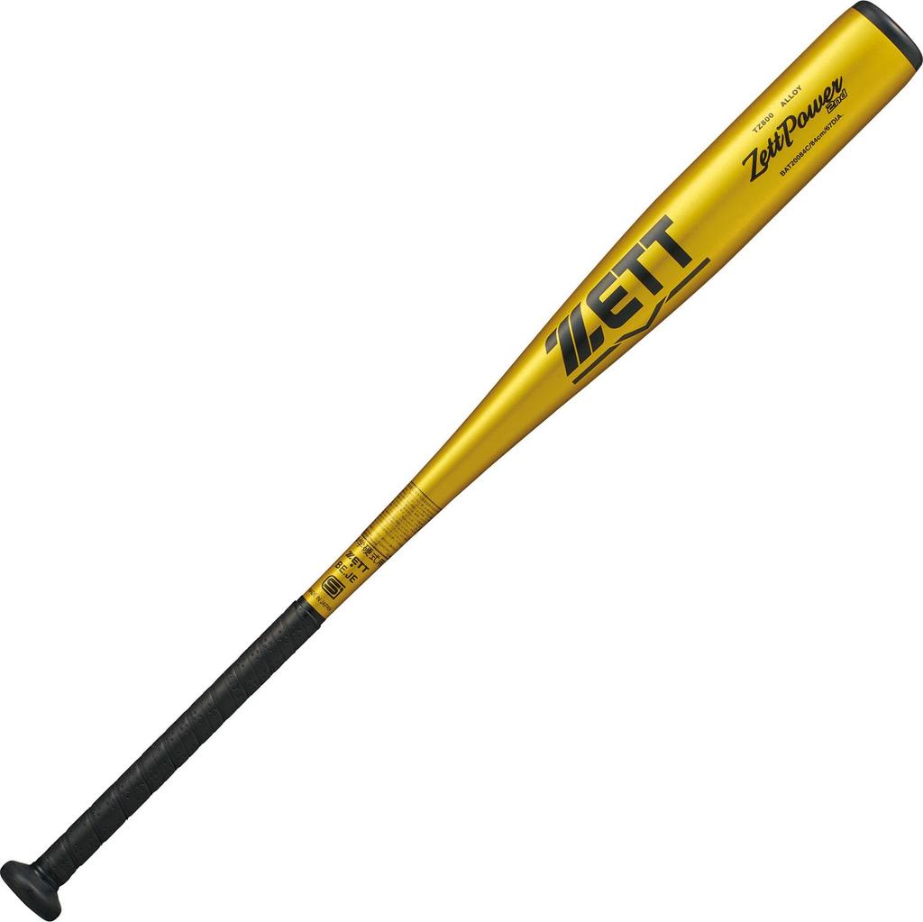 ZETT Baseball Junior High School Hardball Metal Bat ZETT POWER 2nd Yellow Gold (5301)