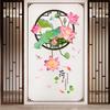 Chinese lotus background wall stickers room wall decoration bedroom warm stickers self-adhesive wallpaper