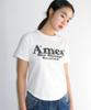 AMES-WORLDWIDE Round Hem Crop Tee White