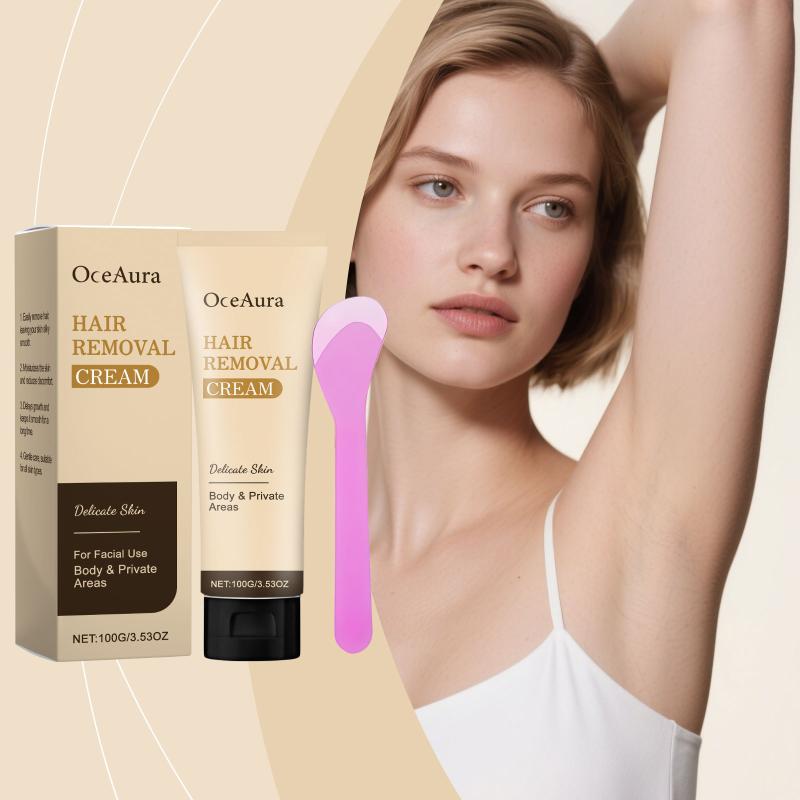 Hair Removal Cream for Sensitive Skin by OceAura Moisturizing Nourishing Non Irritating Body Hair Remover for Legs Arms Bikini Line
