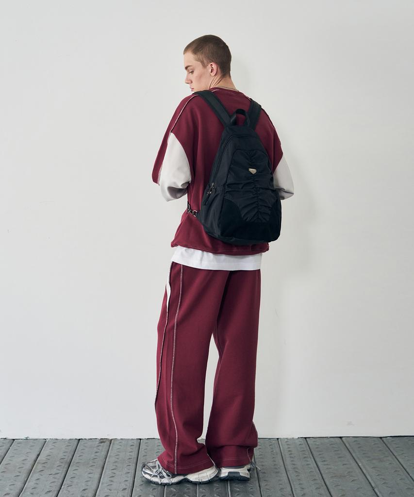 Leathery Drapery Ford Backpack [Black]