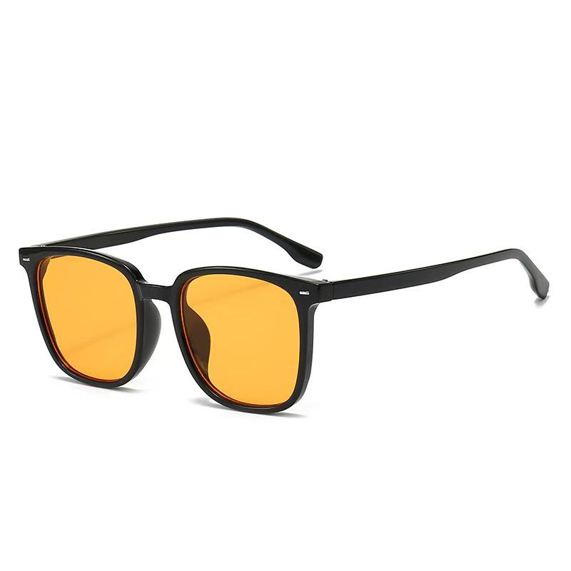 

Men s & Women s High-End Street Style Black Frame Brown Lens Sunglasses - Cool Large Frame with UV Protection for Driving