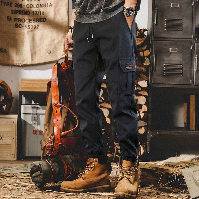 Japanese Overalls, Men's Spring and Autumn Trendy Brand Leggings, Casual Trousers, American Plus Size