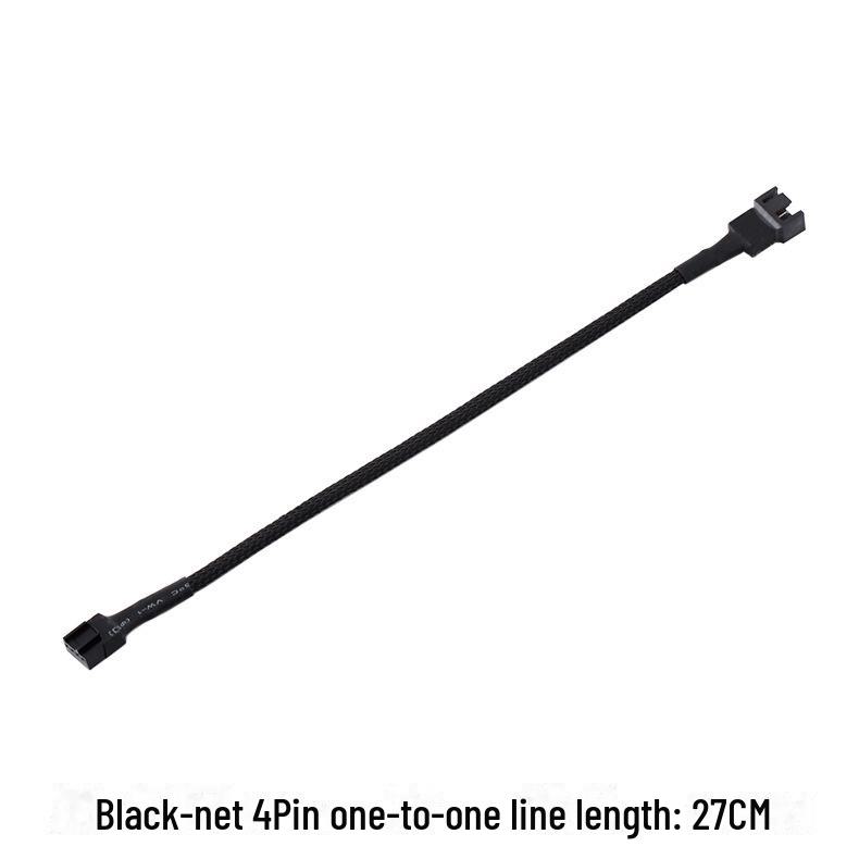 

4-контактный удлинитель вентилятора радиатора ЦП с контролем температуры (1 к 2/3/4) Black-net one to one 27CM. 27CM чёрный