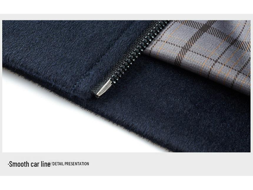 Men's High-End Cashmere & Mulberry Silk Wool Coat - Business Casual Lapel Jacket for Autumn/Winter