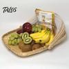 Water-proof Picnic Basket with Cover Large Capacity Outdoor Supplies Multifunctional Hand-Woven Storage Dust-proof