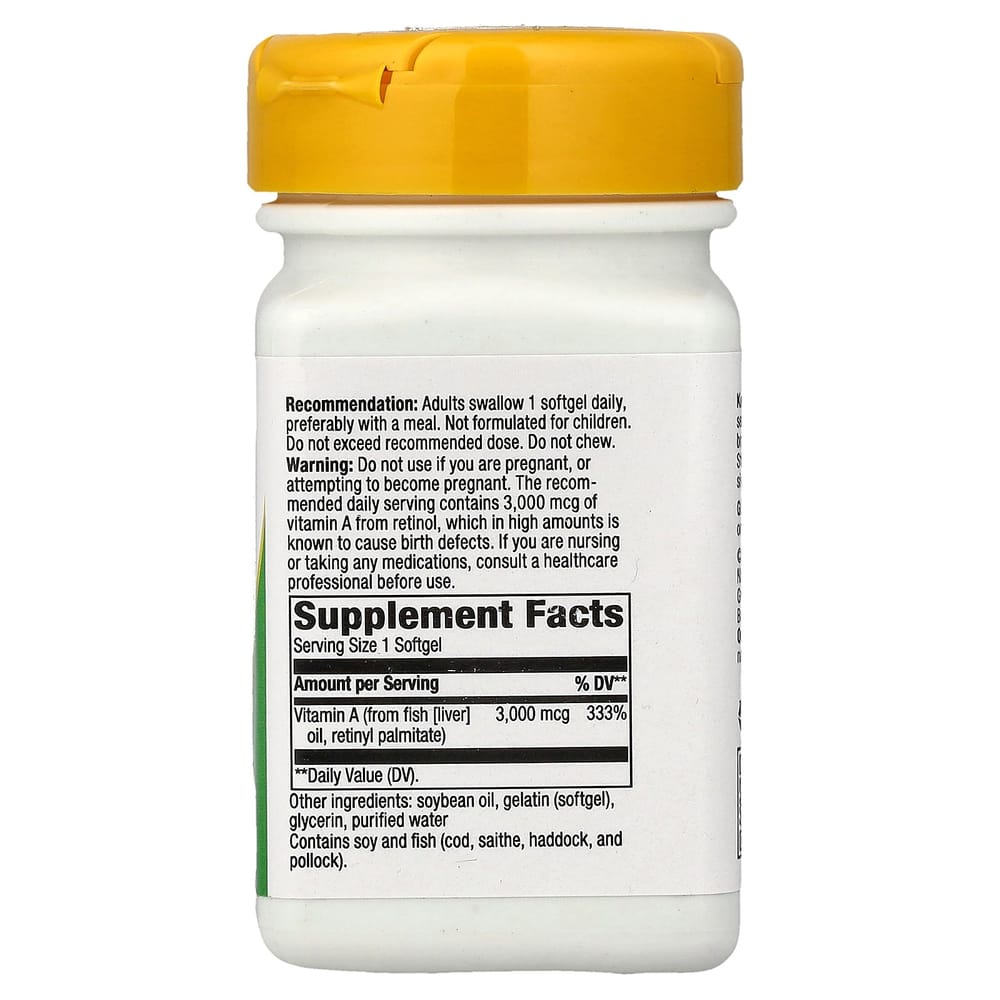 Nature's Way Vitamin A 10000 IU 100 Softgels
