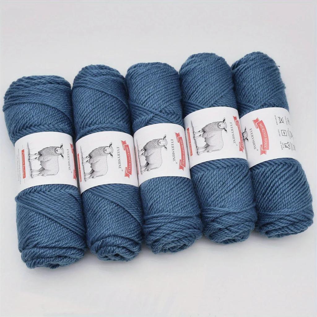 5 szt. Przędza z wełny merynosów Wielokolorowa Gruba Robótka Ręczna Materiały Miękka i Ciepła 500g/1.1lb Łącznie Ręczne Dzierganie i Szydełkowanie Materiały do Rękodzieła DIY