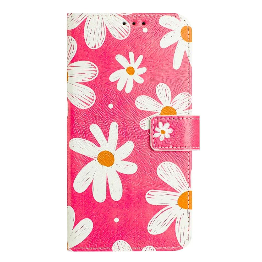 Coloured Drawing Wallet Case for iPhone 16E SE3 SE 8 7 6 6S Plus 16 Pro Max Shockproof Stand Card Holder Strap Flip Phone Cover