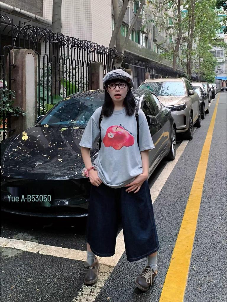 Unisexowe szorty dżinsowe w amerykańskim stylu z kolorowym napisem Dopamina: Wiosenno-letnie luźne spodnie cropped