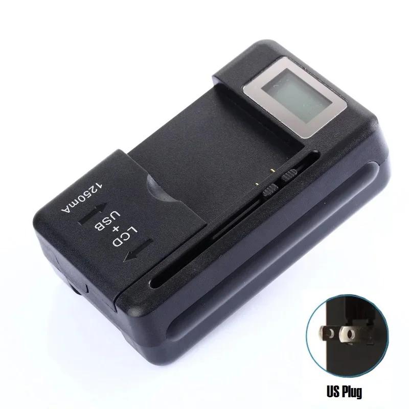 

Mobile Battery Charger Universal LCD Indicator Screen USB-Port For Cell Phone Chargers 32-55mm Battery Charging US UK EU Plug