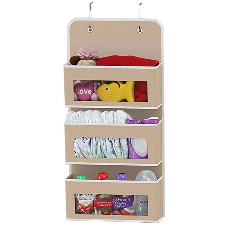 Wall-Mounted Fabric Hanging Storage Bag for Closet or Door
