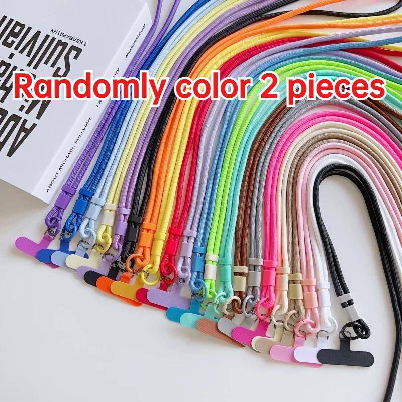 Universal Crossbody Phone Lanyard Neck Strap with Keychain Charm Durable Soft Lanyard for Phone Keys Card Holder Daily Accessories