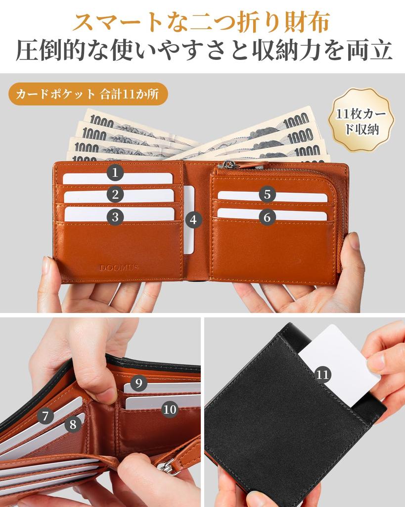 Popular Genuine Large YKK Coin Made by Top Leather For Good Day Gift [Tochigi Leather] Men's Wallet, Bi-fold, Brand, Leather, Capacity, Zipper,
