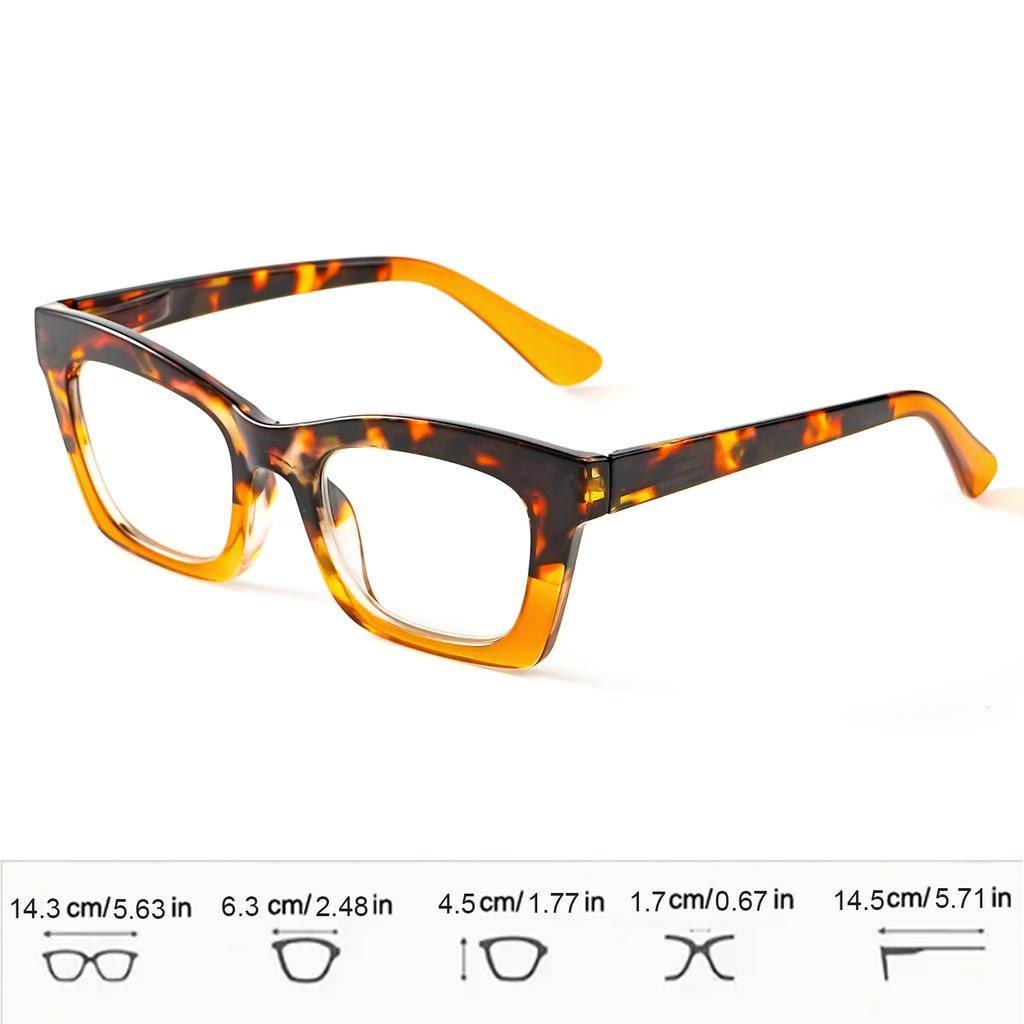 3pcs Classic Minimalist Square Frame Reading Glasses for Women, Suitable for Computer Use - Unisex, Range +1.0X To +4.0X