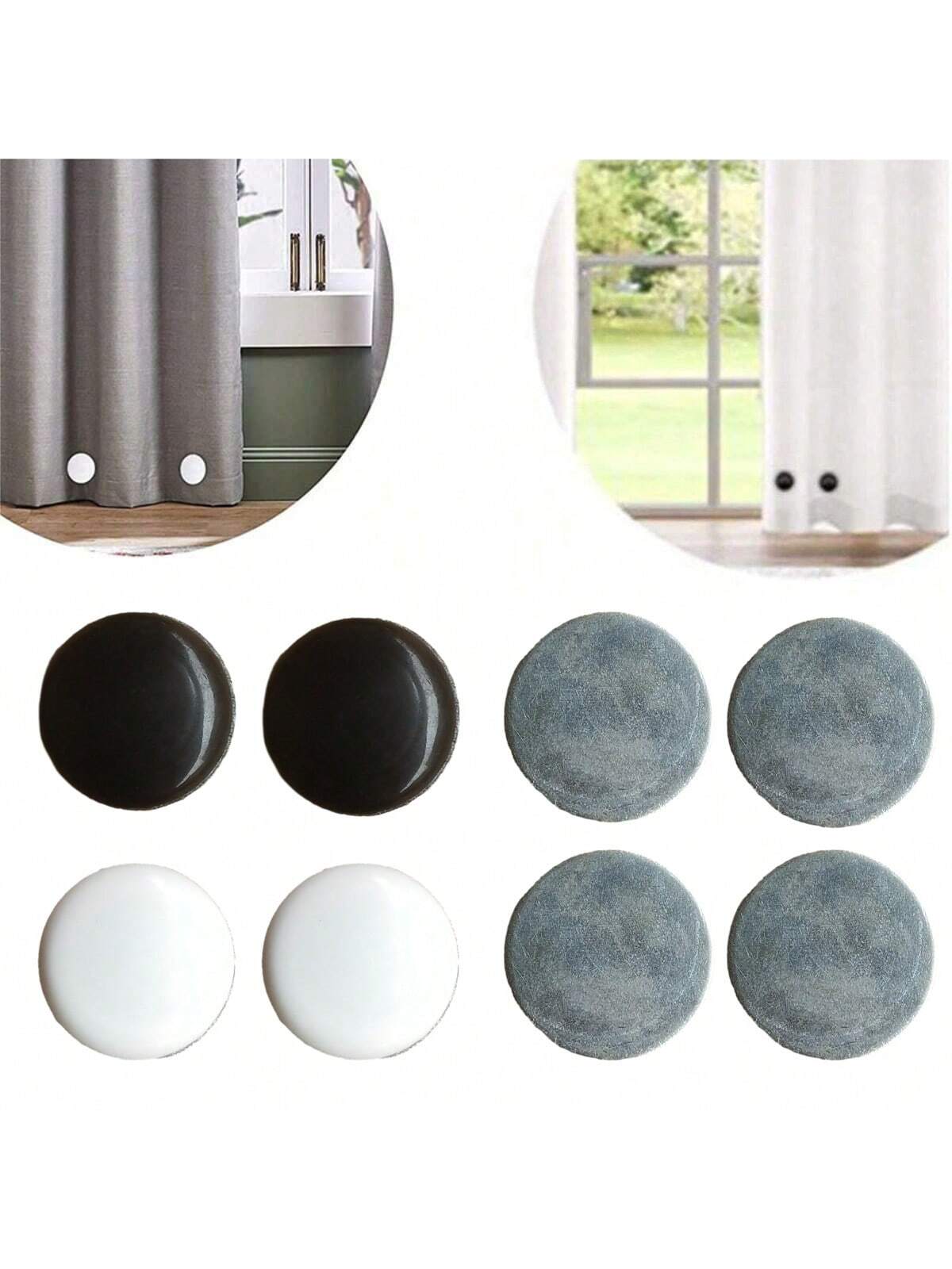 

1pcs Shower Curtain Magnets, Heavy Strong Magnets Prevent Shower Curtain Liner from Blowing Curtain Clips Add Weight чёрный