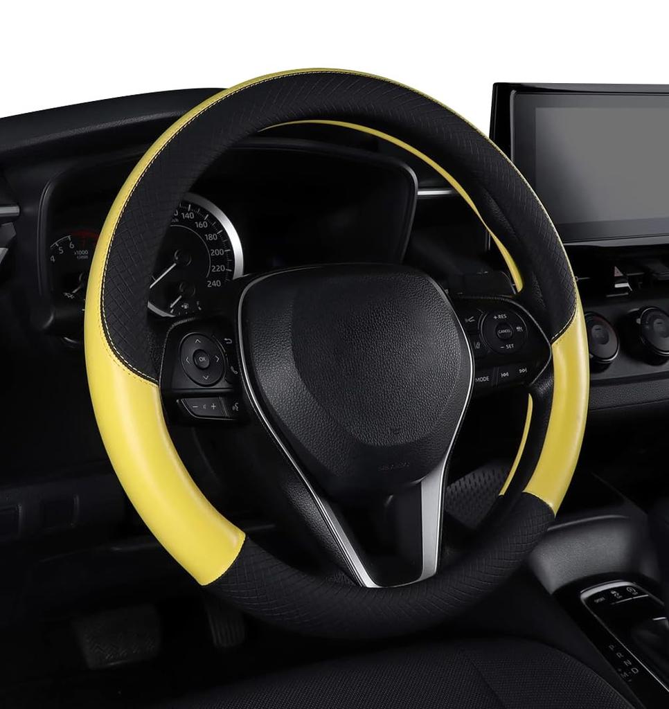 HUACHENG Steering Wheel Cover for Small Size Kei Genuine Universal Suitable for Regular Steering Wheel Protection Custom Interior Car Accessories